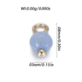 Lichtblauwe natuurstenen hanger met gouden oogje voor DIY-sieraden maken - Lichtblauwe Kraal Stijl (YSN202-19)