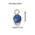 Lapis lazuli edelsteen hanger met metalen sluiting voor DIY sieraden maken - Donkerblauwe Lapis Lazuli Bolvormige Stijl (YSN202-20)