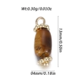 Tijgeroog hanger met gouden afwerking en 13mm ovale geometrische snit voor DIY - Natuurlijke Tijgeroog Ovale Stijl (YSN202-22)