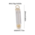 Minimalistische cilinder hanger van heldere steen met gouden kapjes voor DIY sieraden - Transparante Cilindrische Stijl (YSN202-24)