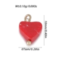 Rode hartvormige hanger met gouden oog van 10mm voor DIY kettingen en sieraden - Helrode Hartstijl (YSN202-27)