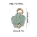 Groene aventurijn bloem hanger met gouden metalen ring 10mm steen voor DIY sieraden - Aventurijn Groene Bloemenstijl (YSN202-30)