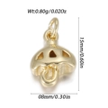 Mini golden umbrella pendant with geometric cutout and 15mm height measurement - Gold Umbrella (YSN201-25)