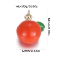Schattige rode appel emaille hanger van koper voor DIY sieraden maken - Rode Appel