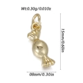 Mini candy shaped heart pendant in golden finish with size 15mm x 8mm and weight 0.3g - Gold Candy (YSN201-27)