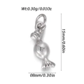 Mini candy-shaped silver heart pendant charm with dimensions 15mm by 8mm for DIY jewelry - Silver Candy (YSN201-28)