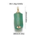 Groene cilindrische hanger van natuursteen met gouden sluiting, hoogte 20 mm - Groene Cilindrische Stijl (YSN163-03)