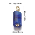 Lapis lazuli cilindrische hanger met gouden sluiting, afmeting 20x8mm voor sieraden - Donkerblauwe Lapis Lazuli Cilindrische Stijl (YSN163-04)