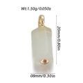 Lichtgroene natuursteen cilinder hanger met gouden oog voor DIY sieraden kettingen - Lichtgroene Transparante Cilindrische Stijl (YSN163-05)
