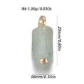 Lichtgroene natuurstenen cilinder hanger met gouden sluiting, 20x8mm voor DIY sieraden - Lichtgroene Natuursteen Cilindrische Stijl (YSN163-06)