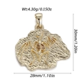 Golden bat skeleton fossil pendant in punk style, measuring 30mm by 28mm for DIY jewelry - Bat Fossil Style (YSN205-03)