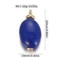 Gepolijste blauwe natuursteen ovale hanger met gouden sluiting voor DIY sieraden - Blauwe Ovale Stijl (YSN163-11)