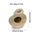 Polished gold punk hat pendant with dimensions 23mm by 20mm for DIY jewelry making - Wizard Hat Style (YSN205-07)