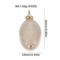 Ovalen opaalstenen hanger met gouden metalen kapjes voor DIY sieraden maken - Melkwit Ovale Stijl (YSN163-13)