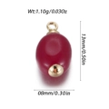Ovale rode natuursteen hanger 13mm met vergulde metalen kap voor DIY sieraden maken - Rode Ovale Stijl (YSN163-17)