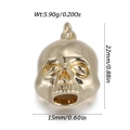 Gothic punk style golden skull pendant made of metal with 22mm height and 5.90g weight - Skull Style (YSN205-11)