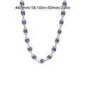 Macro shot of gold Evil Eye necklace showing 460mm length and 50mm adjustable extension - Evil Eye