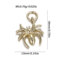 Golden spider pendant charm in polished finish for DIY jewelry making 18mm x 13mm - Spider Style (YSN205-12)