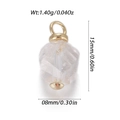 8mm facetgeslepen heldere natuursteen hanger met gouden metalen haken voor DIY-sieraden - Transparante Polyederstijl (YSN163-19)