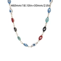 Dettaglio della collana Evil Eye colorata con lunghezza 460mm e catena di estensione - Colori Ovali Misti