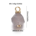 Grijs-paarse natuursteen geometrische hanger voor het zelf maken van sieraden - Grijs Paarse Polyederstijl (YSN163-21)