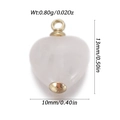 Roze kwarts hart hanger met gouden oogje en afmetingen, 13x10mm sieraden accessoire - Roze Hart Stijl (YSN163-23)