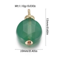 Groene gefacetteerde stenen hartvormige hanger met gouden oog 15x10mm voor DIY-sieraden - Groene Gefacetteerde Stijl (YSN163-26)