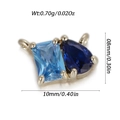 Pendentif en zircon coloré avec pierres bleu clair et bleu foncé pour bijoux artisanaux - Gemme Bicolore Rect Bleu Clair & Poire Bleu Foncé (YSN211-14)