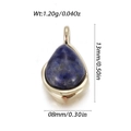Druppelvormige hanger met blauwe natuursteen en gouden zetting voor sieraden - Blauwe Druppelstijl (YSN166-04)