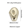 Macro shot of 10x8mm champagne gold irregular copper bead with polished mirror finish - Mirror Teardrop Brass Bead (YSN086-05)