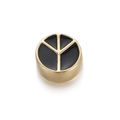 14K vergulde vredesteken bedel met zwart emaille voor DIY-sieraden en accessoires - Zwart (1)