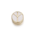 14K vergulde vredesteken kraal met wit emaille voor DIY armband maken accessoires - Wit (2)