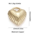 Golden heart charm bead with shell texture for DIY necklace and bracelet jewelry - Gold Textured Heart 1