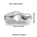 Irregular silver plating copper bead spacer for DIY necklace and jewelry making - Silver Irregular Fluid Bead 2