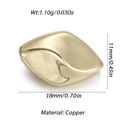 Irregular gold copper charm spacer bead for DIY jewelry making with dimensions 18mm x 11mm - Gold Abstract Geometric Bead 5