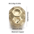 14k gold plated textured copper spacer bead, 10mm round geometric jewelry finding - Textured Gold Round Bead (YSN129-14)