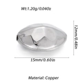 Irregular flat pebble shaped silver copper beads for DIY necklace bracelet crafts - Silver Natural Shape Bead 8