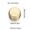 8mm golden copper bead for DIY jewelry with 1.10g weight and polished round design - 8mm Gold Copper Round Bead (YSN129-15)