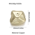 Polished gold irregular geometric brass spacer bead for DIY jewelry 10mm x 8mm - Gold Micro Irregular Bead 9