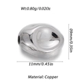 Irregular pebble shaped silver copper spacer beads for DIY jewelry making 11mm - Silver Freeform Bead 12