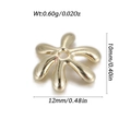 Χρυσή χάντρα λουλούδι 14k 12mm με ζιργκόν για DIY κοσμήματα βραχιόλια και κολιέ χειροτεχνίας - Γυαλισμένο Καπάκι Χάντρας με Έξι Πέταλα (YSD021-35)