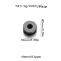 Στρογγυλή χάλκινη χάντρα 5mm σε χρώμα gun black με ματ υφή για χειροποίητα κοσμήματα - Μαύρο του Όπλου Χάντρα Διαχωρισμού 5mm(YSD001-3-1)