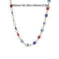 Collana Evil Eye dorata con ciondoli colorati e catena regolabile da 460mm - Colori Misti 1