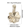 Detailansicht eines goldfarbenen Blumenanhängers mit Maßen 20mm Höhe und Kupfermaterial - Fünfblättriger Blumen Polierter Stil (YSN083-13) / Gold