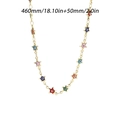 Collana in acciaio inossidabile dorato con ciondoli a stella evil eye colorati - Occhio Cinque Stelle
