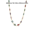 Collana cuore malocchio dorata con ciondoli in smalto colorato e catena regolabile - Cuore Malocchio