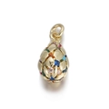 14K gold filled egg pendant with colorful crystals for DIY jewelry making and crafts - Egg Style Gold (068-08)