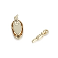 Polished 14K gold plated oval plug-in clasp and connector for DIY jewelry making - Fish Hook Clasp Gold (068-12)