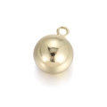 Polished 14K gold-filled round ball pendant charm with closed jump ring for DIY jewelry - Ball Style (068-15)