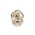 Goldfarbene Hammerschlag-Perle mit quadratischem rotem Edelstein für DIY-Schmuck - Gehämmerter Roter Edelstein Kugelform Stil (YSN086-02)